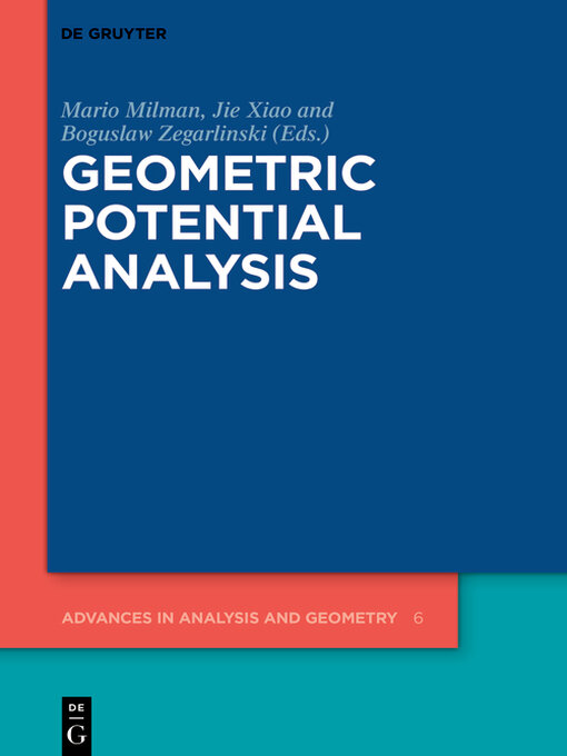Title details for Geometric Potential Analysis by Mario Milman - Wait list